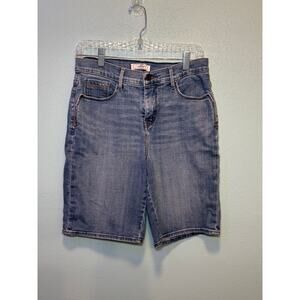 Levi's Womens Bermuda Jean Shorts Size 10 Medium Blue Wash Stretch Demin